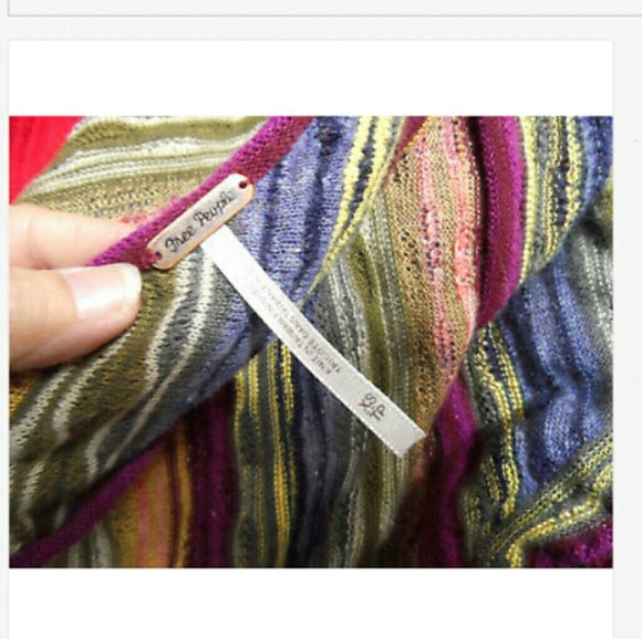 FREE PEOPLE Off-shoulder Top XS Multi color blouse - Picture 6 of 6